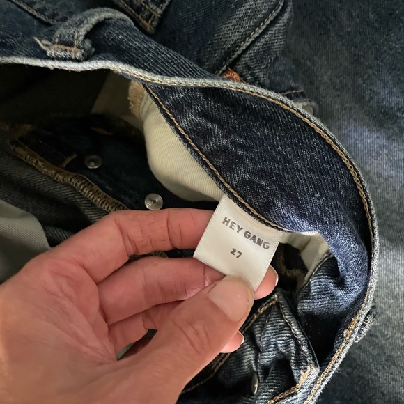 EUC Hey Gang Loose Crop Richman wash jeans - Picture 8 of 11